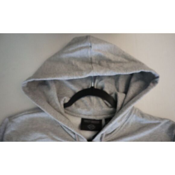 Harley-Davidson Women Sz L Gray Heather Special Racer Font Zip Front Hoodie - Picture 8 of 9